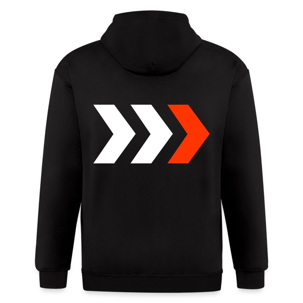 DDN Chevron Zip Hoodie - black