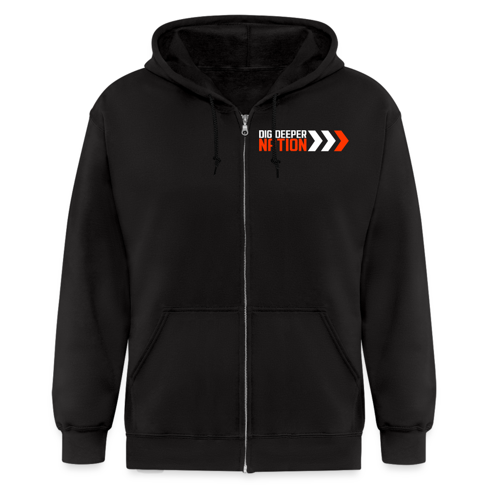 DDN Chevron Zip Hoodie - black