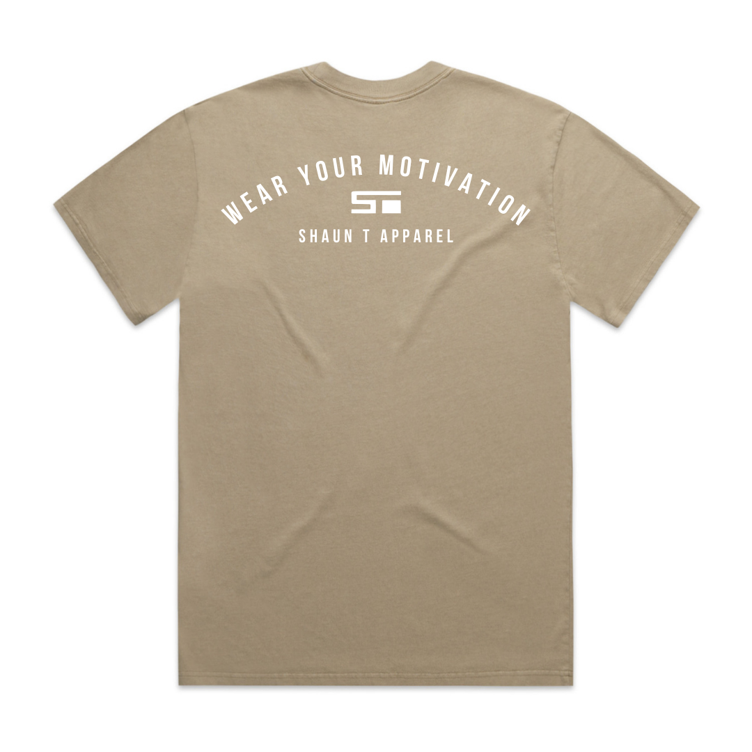 Wear Your Motivation Faded Tee (Khaki)