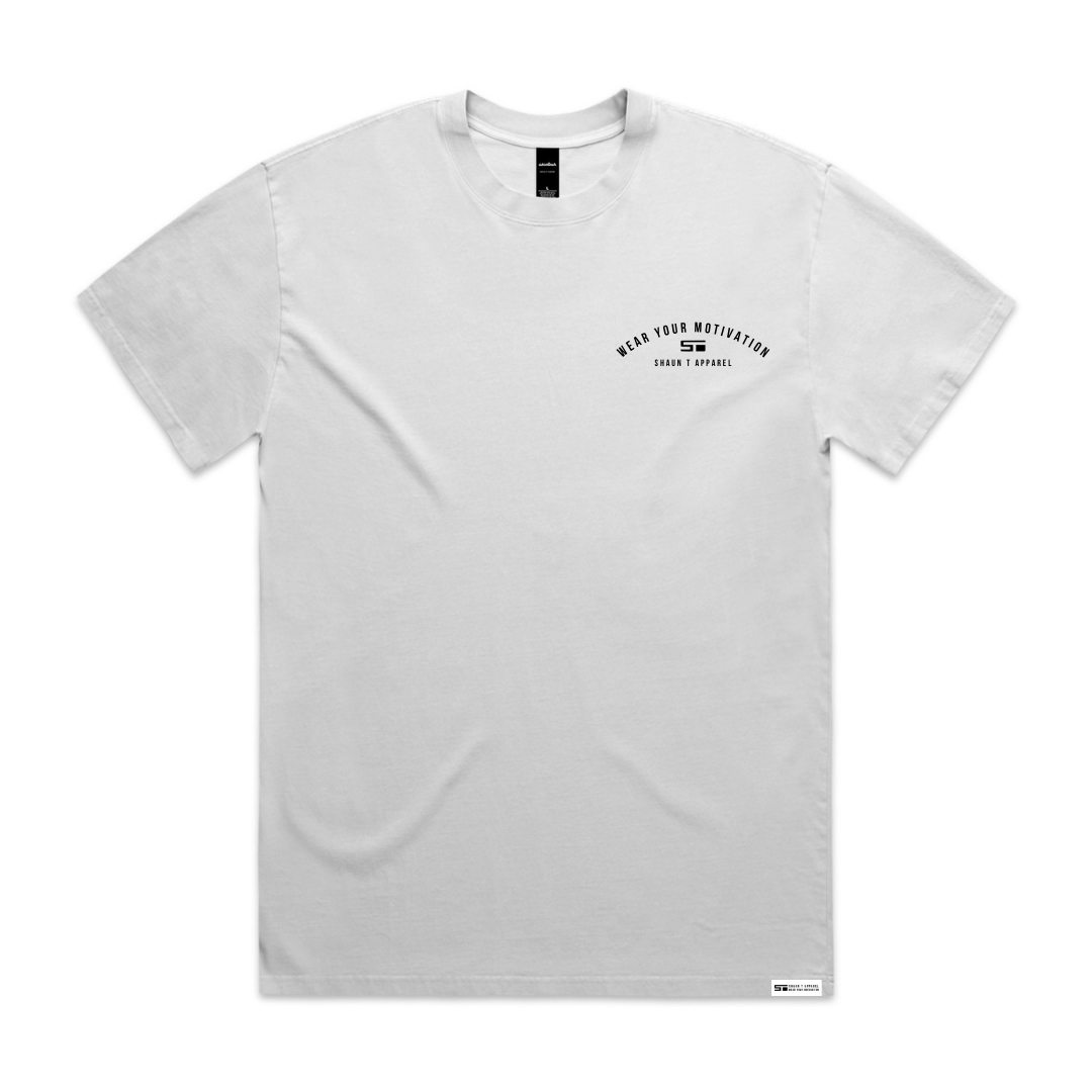 Wear Your Motivation Faded Tee (White)