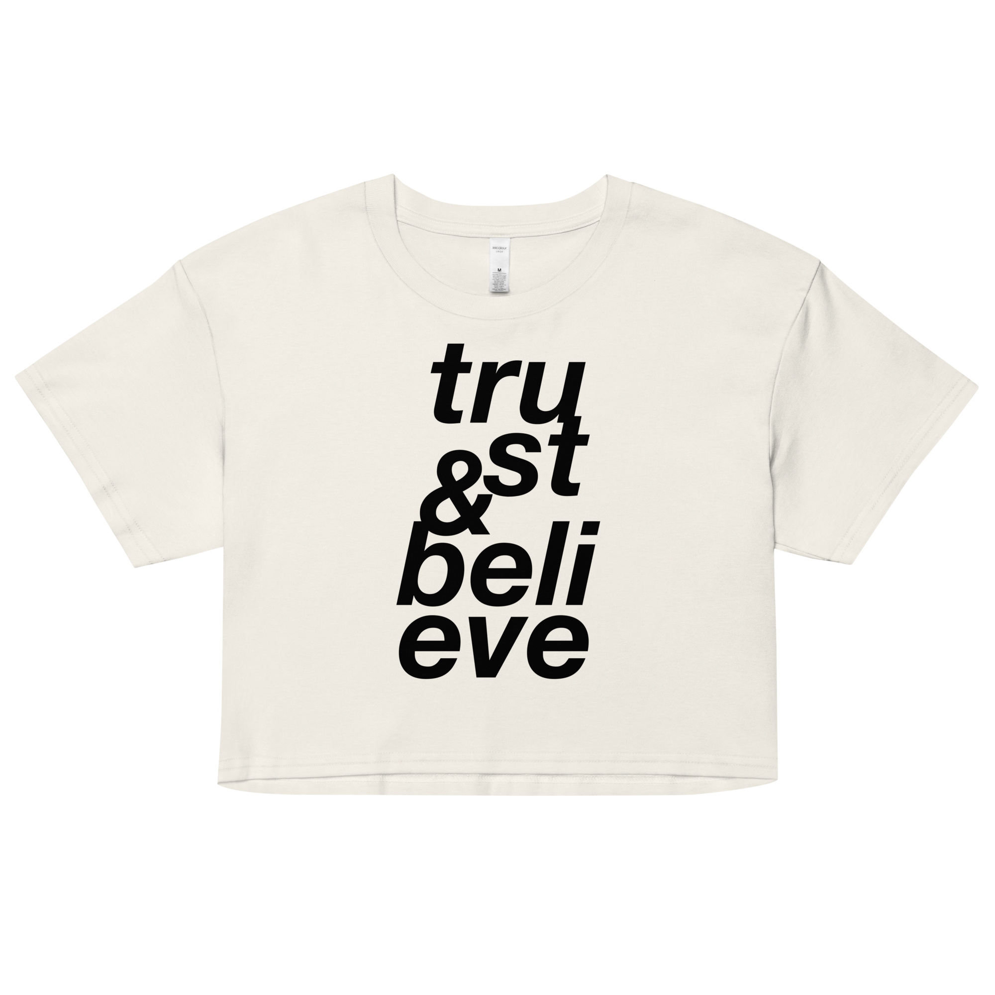 Trust & Believe Mega Print Crop Top